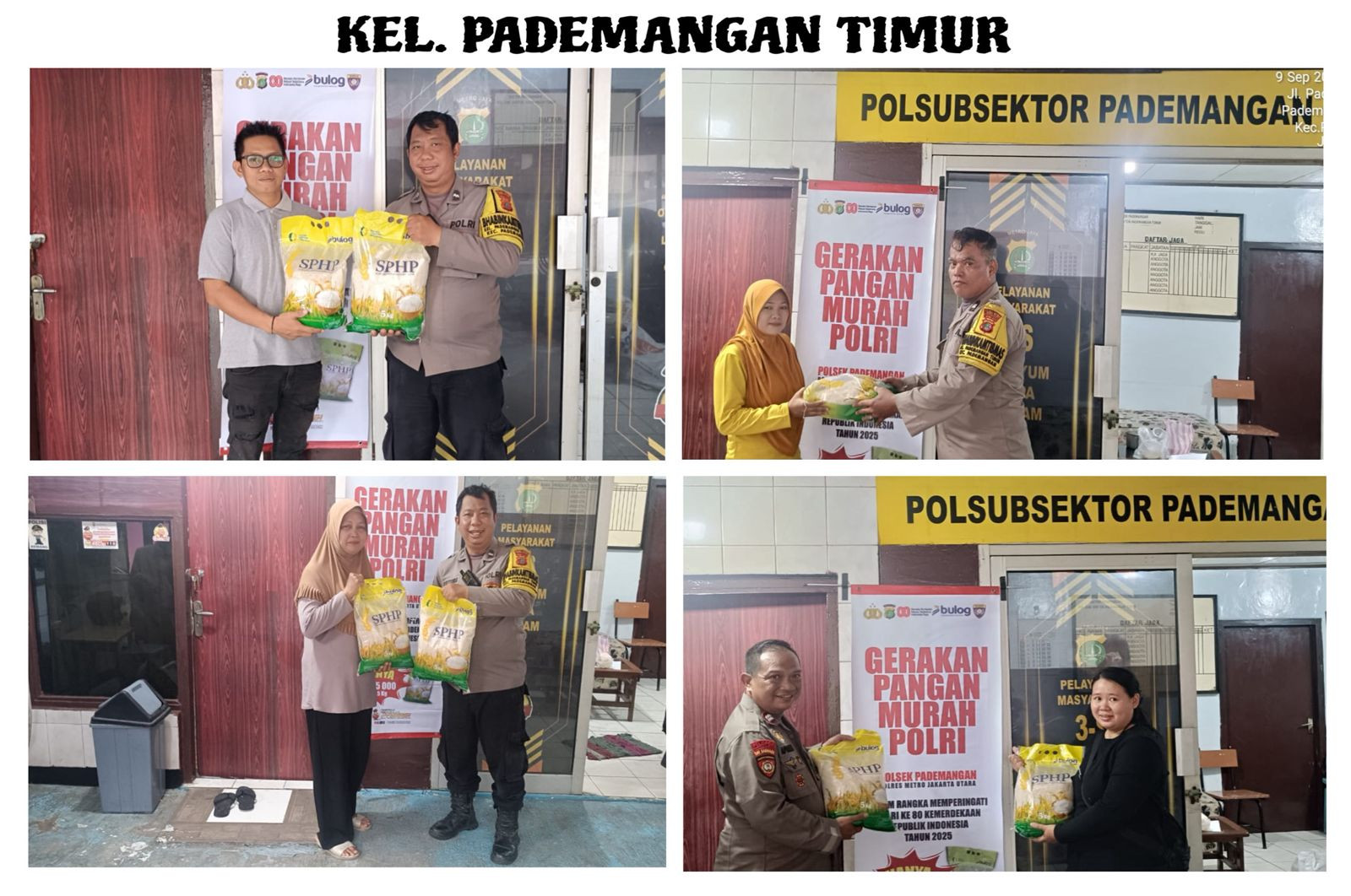Polsek Pademangan dan Bulog Gelar Gerakan Pangan Murah, Sediakan Beras Terjangkau untuk Warga