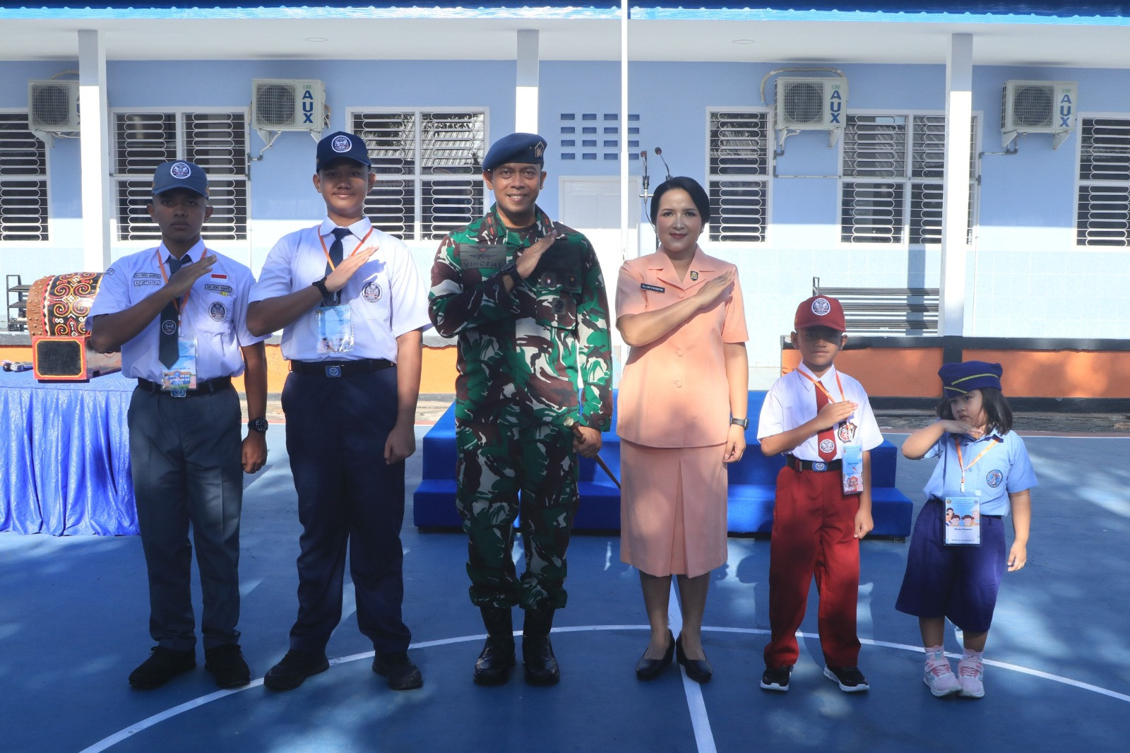 Babinsa Koramil Kuala Kencana Hadiri Sosialisasi PHBS dan Pencegahan HIV/AIDS
