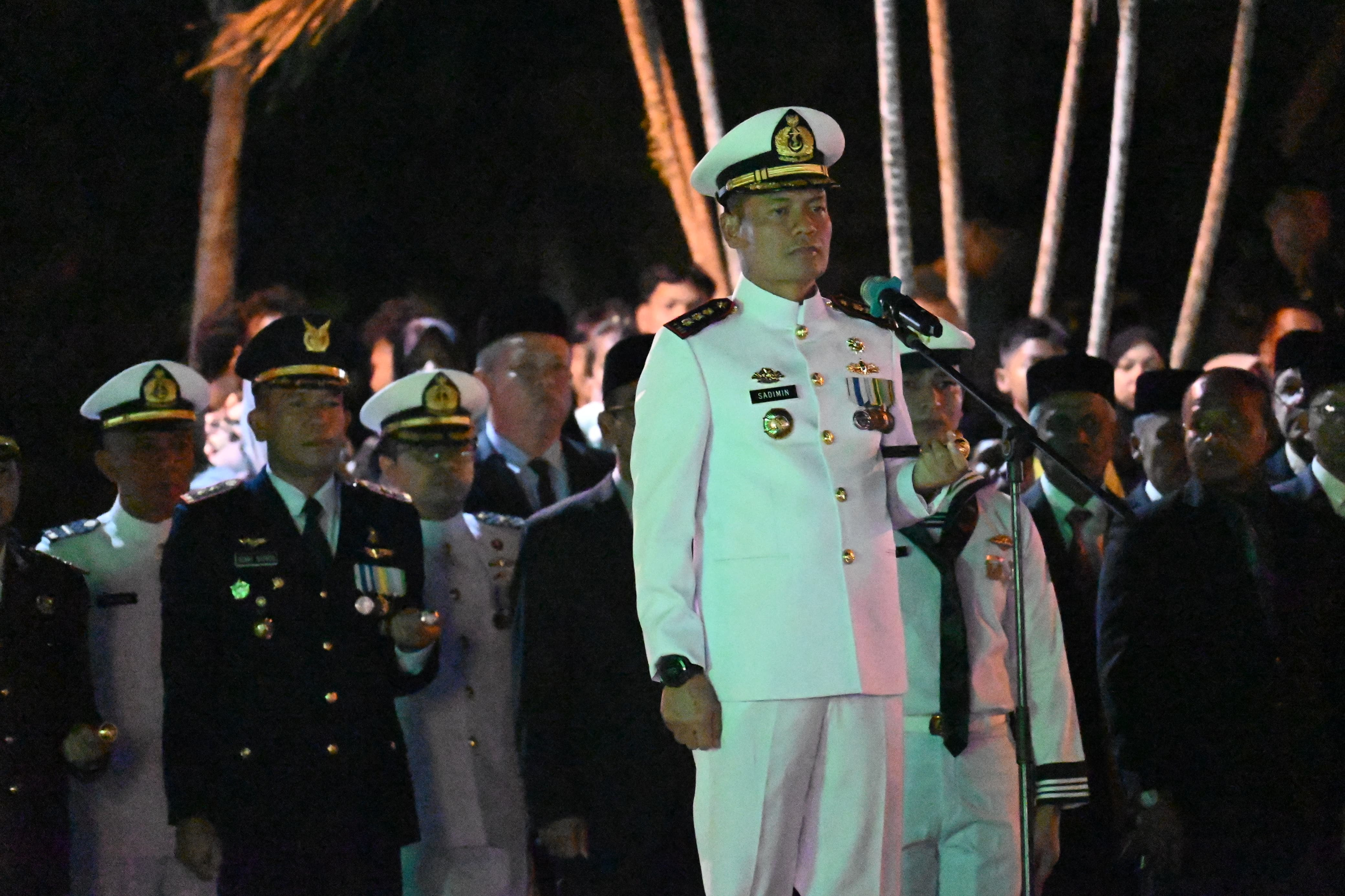 Danlanal Sabang Irup Upacara Penetapan Waktu (Taptu) Menyambut HUT Ke-80 RI