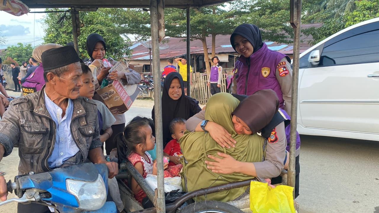 Tim Trauma Healing SDM Polda Aceh Beri Dukungan Psikososial Bencana Alam Di Langsa