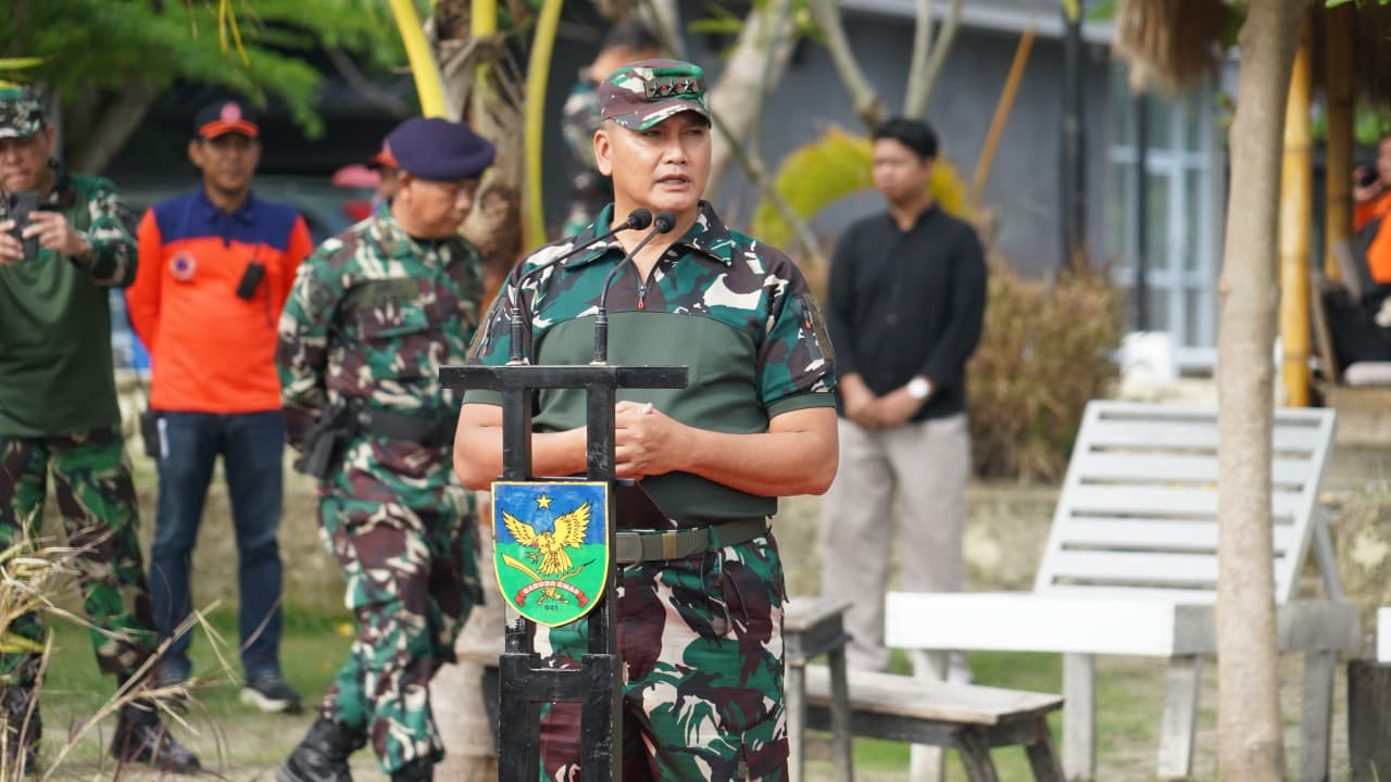 Lanal Bengkulu Ikuti Apel Gelar Latihan Kesiapsiagaan Operasional Penanggulangan Bencana Alam Gempa Bumi Megathrust Tahun 2026