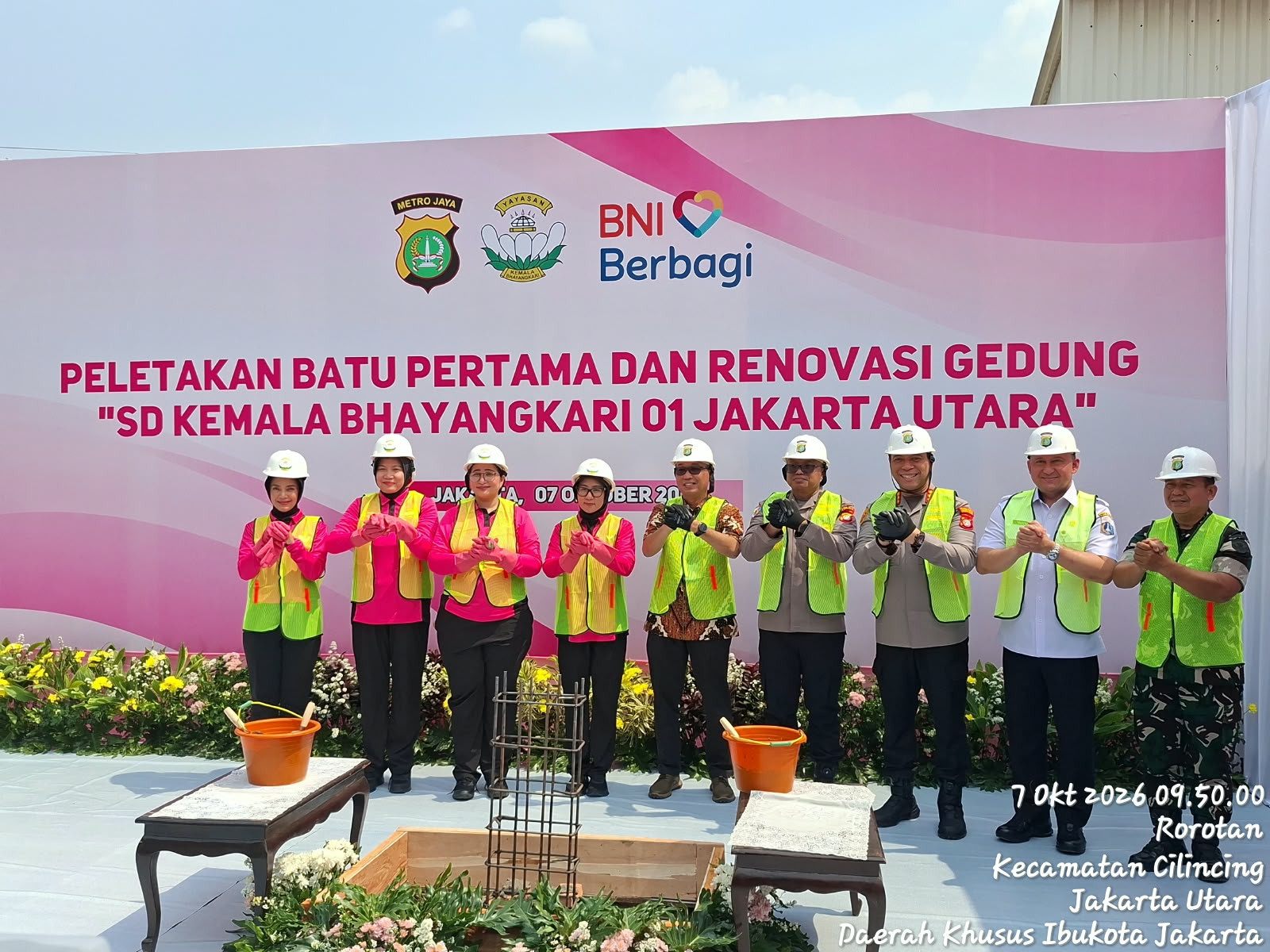 Renovasi SD Kemala Bhayangkari 1 Rorotan Dimulai, Kapolres Jakut: Pendidikan Jadi Fondasi Generasi Masa Depan