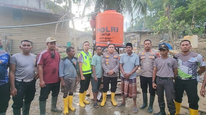 Polri Percepat Pemulihan Aceh Tamiang, 177 Titik Sumur Bor Air Bersih Aktif dari Target 300