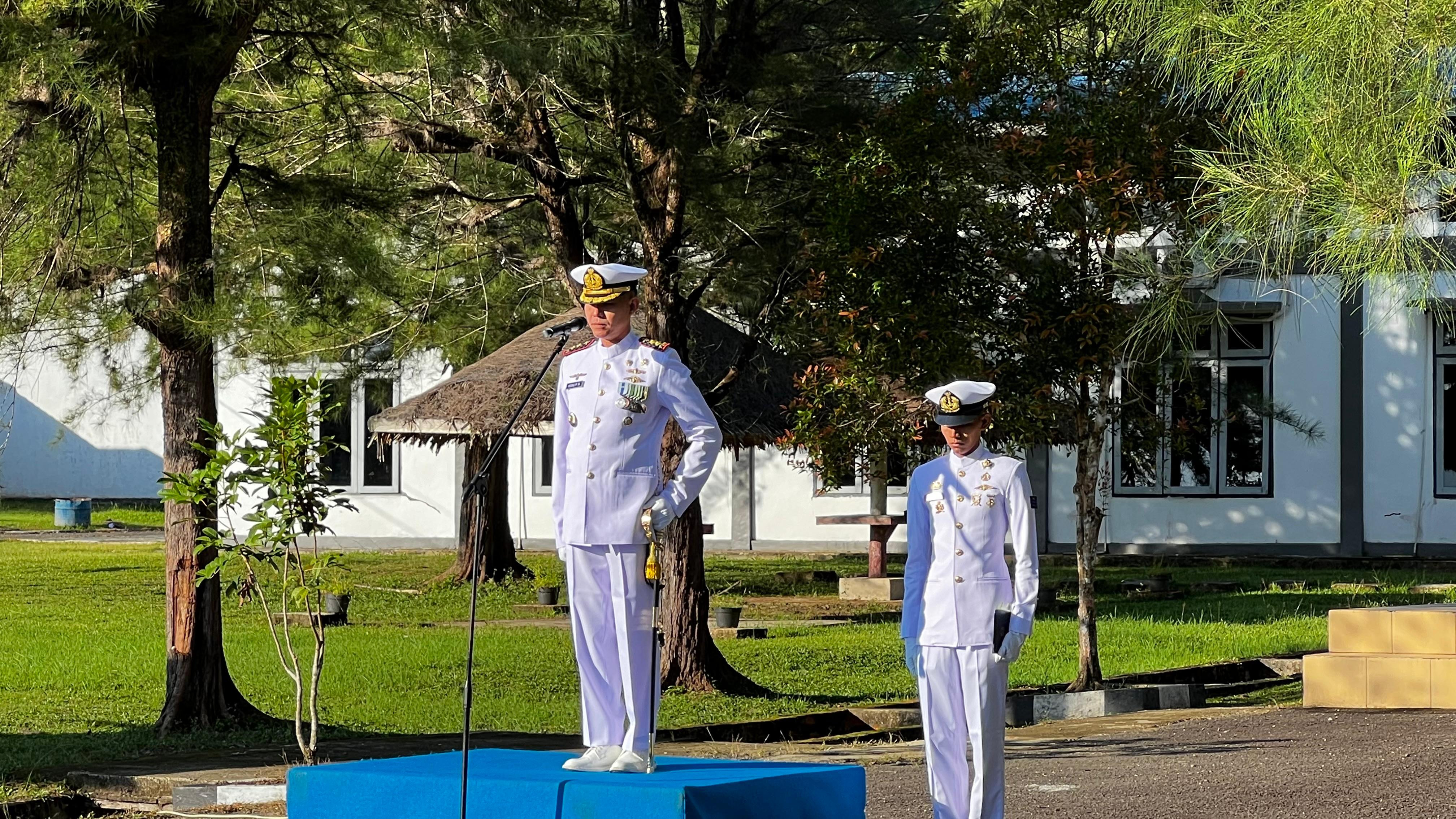 Lanal Simeulue Laksanakan Upacara Peringatan Hari Dharma Samudera Untuk Mengenang Nilai-Nilai Patriotisme Pertempuran Laut Aru
