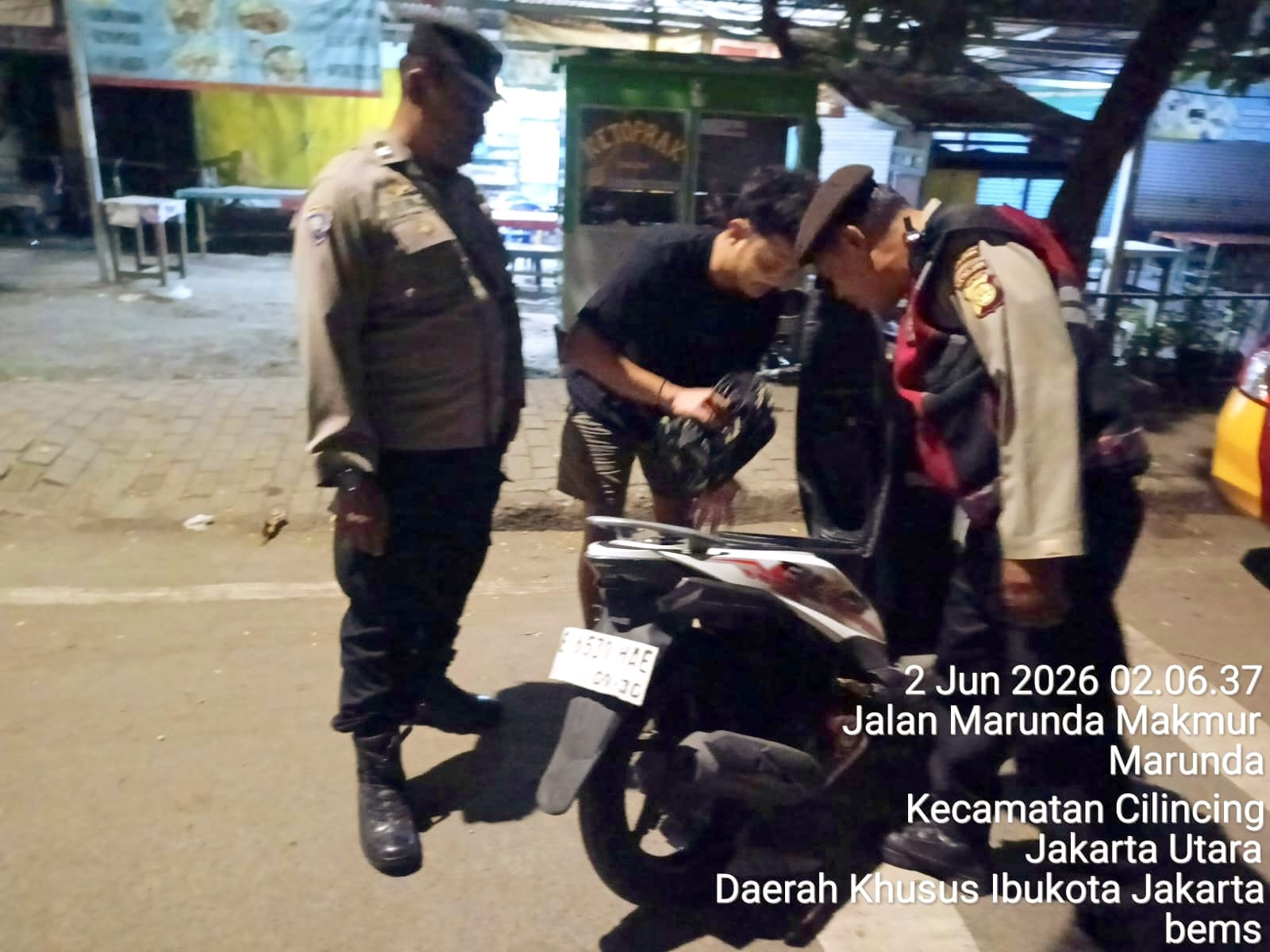 Polsek Cilincing Gelar Razia Stasioner dan Patroli KRYD, Antisipasi Tawuran hingga Curanmor