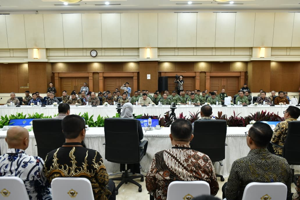Panglima TNI Dampingi Menhan RI Hadiri Entry Meeting Pemeriksaan Keuangan di BPK RI