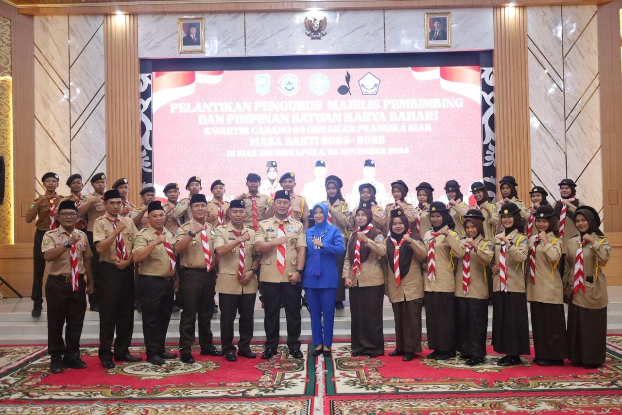 Teguhkan Komitmen Cetak Generasi Muda Bahari Yang Unggul, Komandan Lanal Dumai Lantik Majelis Pembimbing dan Pimpinan Satuan Karya Bahari Kabupaten Siak