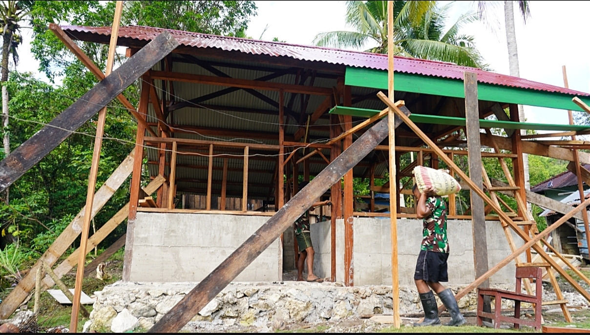 Pembangunan Rumah Semi Permanen TMMD Ke-129 Capai 58 Persen, Wujud Nyata Pengabdian TNI untuk Kesejahteraan Rakyat