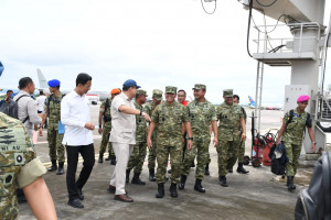 Danlanal Sabang Sambut Kedatangan Kasal dan Kunjungan Presiden RI di Aceh